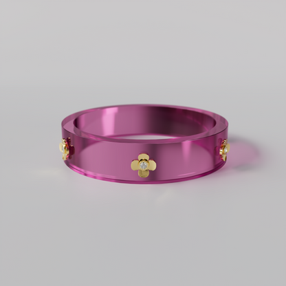 PINK &amp; DIAMOND BESPOKE BANGLE