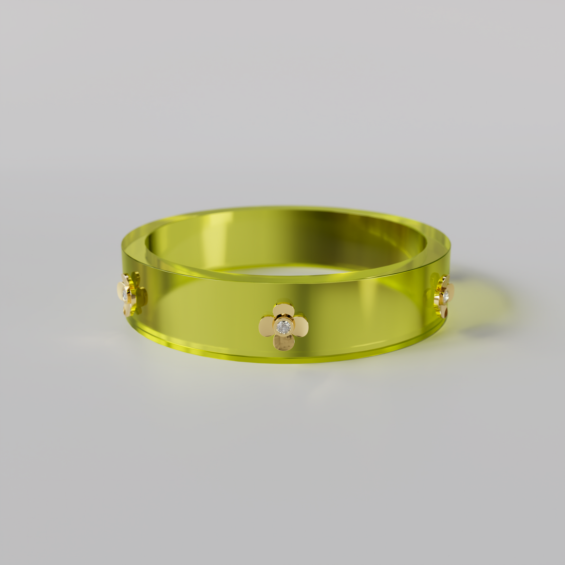 Lime &amp; Diamond Bespoke Bangle