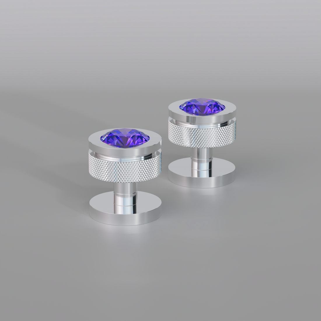 SUPERALLOY CUFFLINKS PURPLE