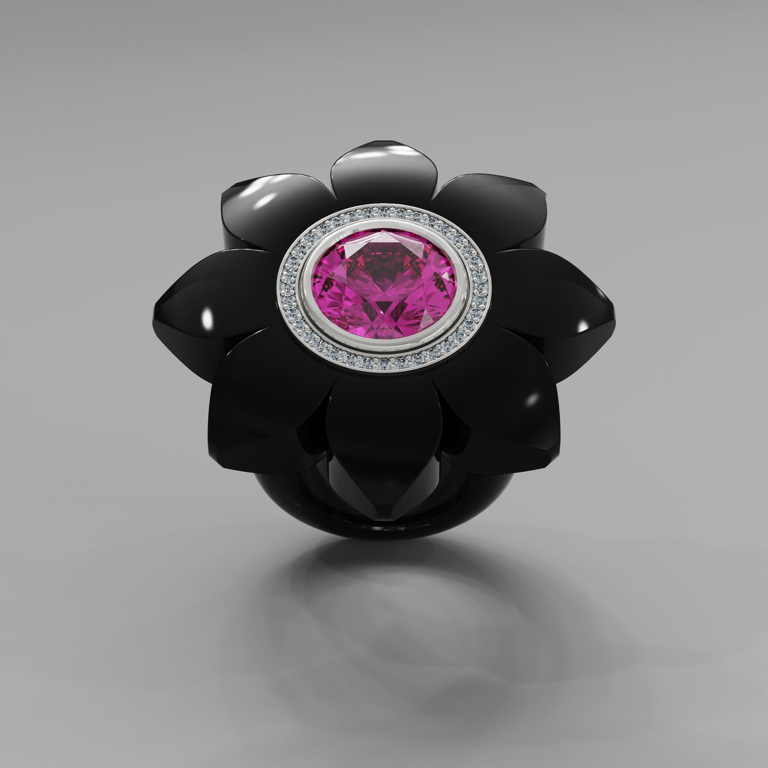 Noir Diamond Bespoke Bloom Ring - Mark Gold