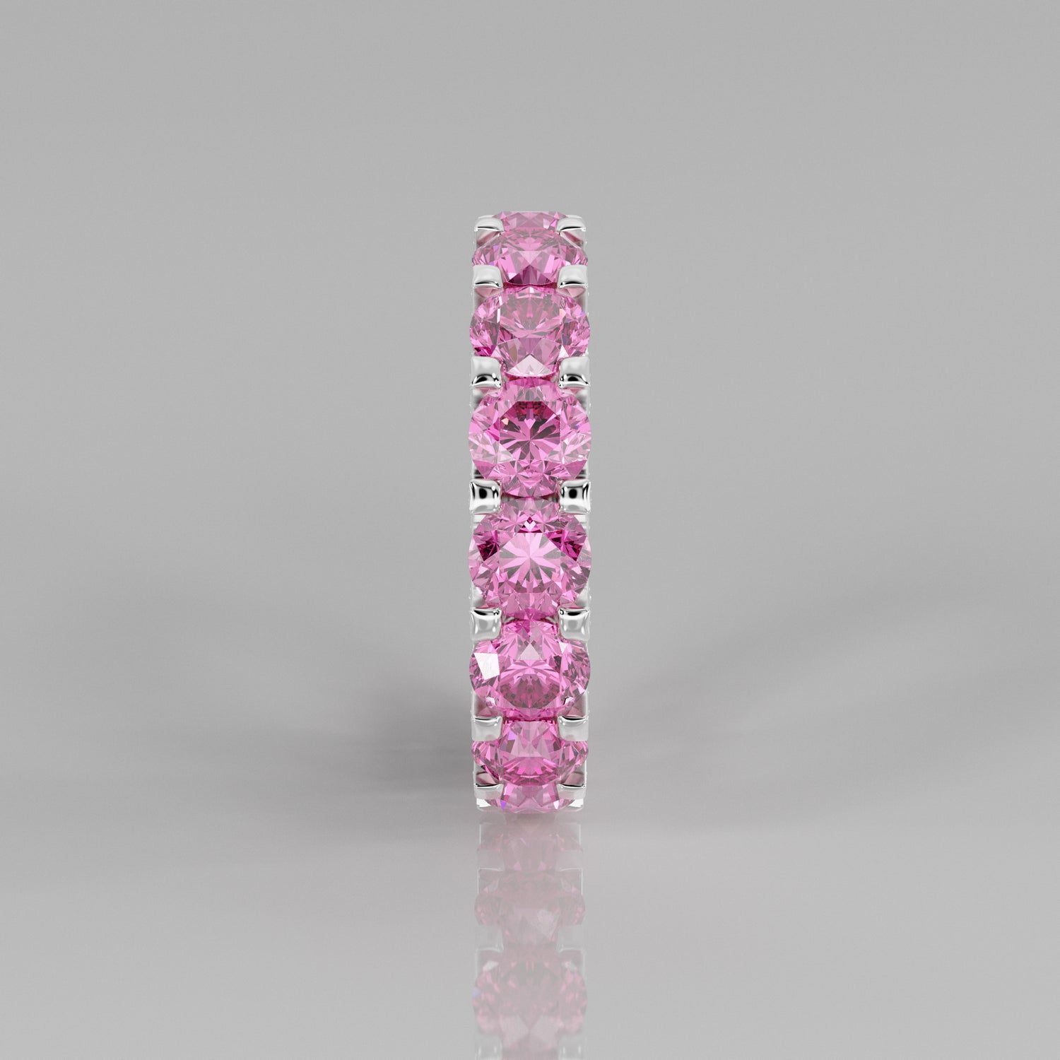 Rockstar Forever Ring - Round Pink Sapphire Pavé - Mark Gold