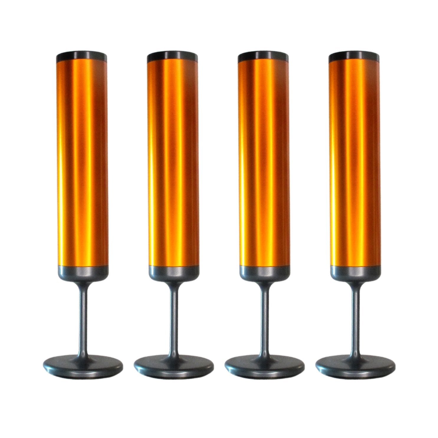 Champagne Flutes - Orange Alloy - Mark Gold